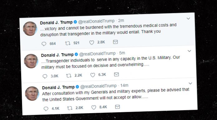 Trump announces ban on transgender people in US military