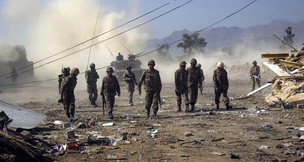 Helicopter shelling continues in Bolan, many houses burnt