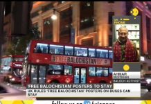 ‘Free Balochistan’ posters to stay: UK advertising authority rules