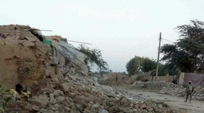 Pakistani forces raze down a whole village in Balochistan