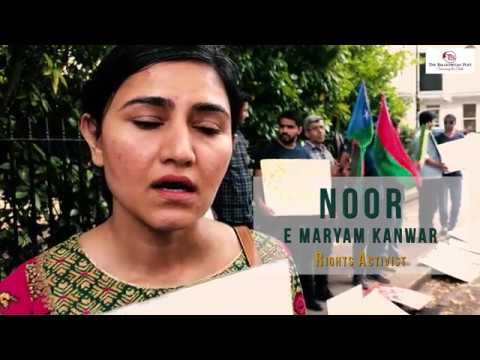 BSO-Azad protest in front of Pakistani embassy in London