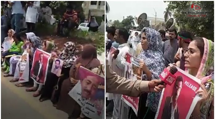 Karachi: Missing persons families protest on arrival of prime minister