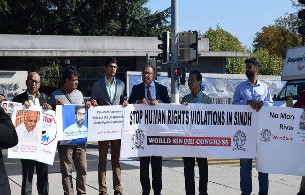 Geneva: World Sindhi Congress protests against human rights violations in Pakistan