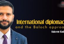 International diplomacy and the Baloch approach- Hakeem Wadhela