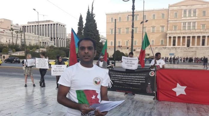 BNM protests in Athens against ‘Pakistani atrocities’