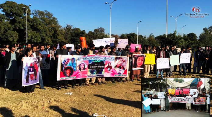 Baloch students protest in Karachi & Islamabad for release of missing persons