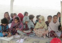 400 students compelled to study under open sky in Chaghi district