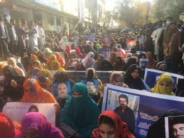 Massive protest in Quetta for the release of Missing Persons