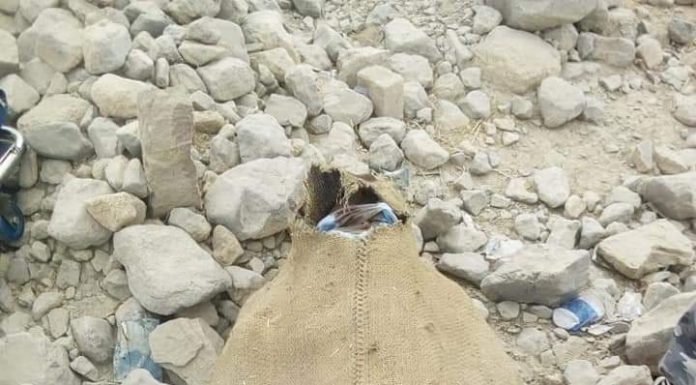 Quetta: A dead body found in a sack