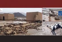 Noshki: Several houses destroyed, cattle swept away by flood water