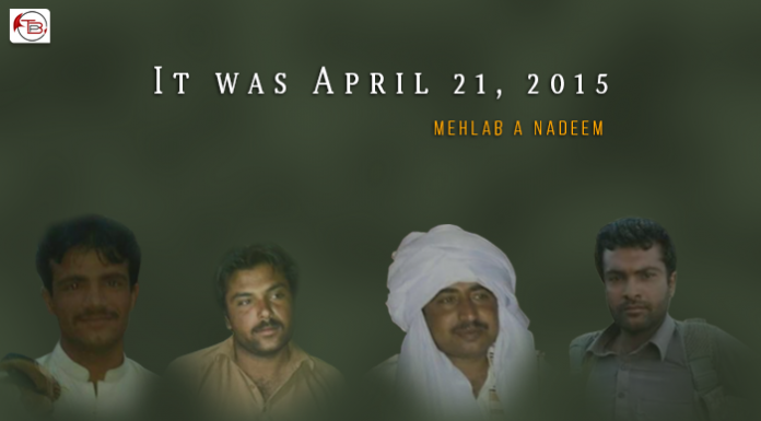 It was April 21, 2015 – Mehlab A Nadeem