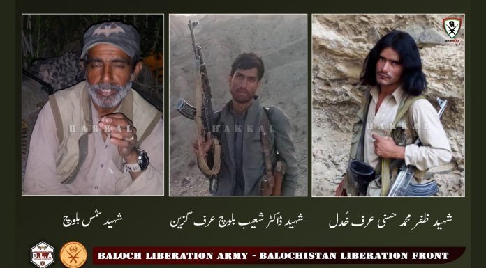 3 freedom fighters killed in combat with death squad: BLA