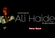 A Sixteen Years Old “Ali Haider” on Land of Missing Persons – Noroz Hayat