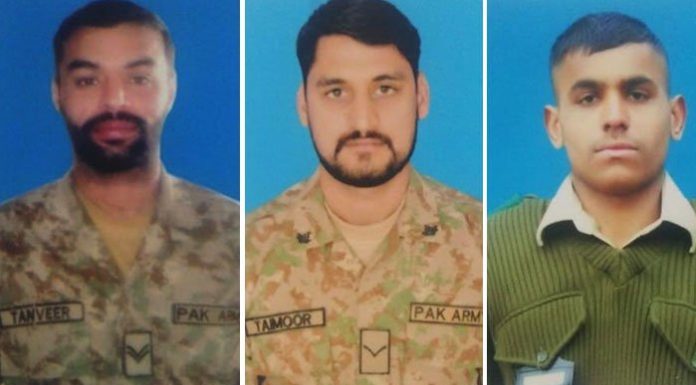 Cross-border firing kills 3 Pakistani soldiers