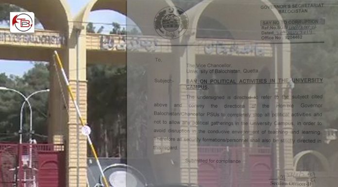 Ban on political activities in UoB is another shock for students