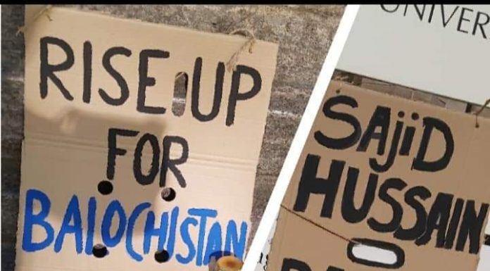 Demonstration held in Germany for journalist Sajid Hussain