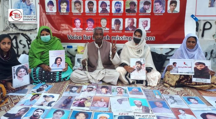 Protest for Baloch missing persons completes its 4178th day