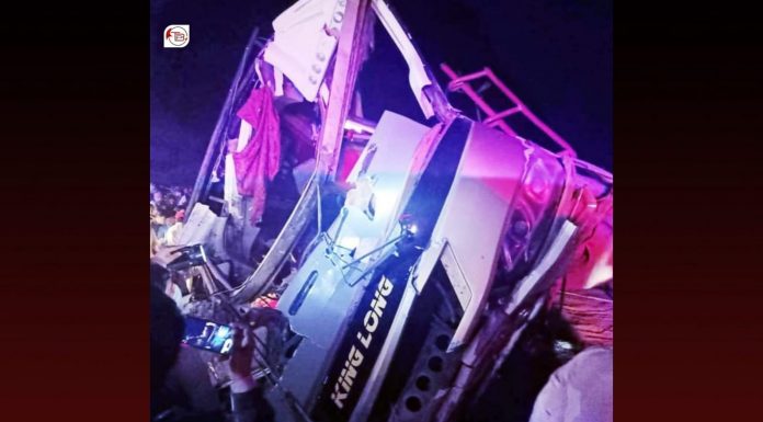 Uthal: 14 killed as passenger bus crashes