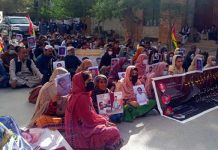 Demonstration held in Quetta for the recovery of Baloch missing persons