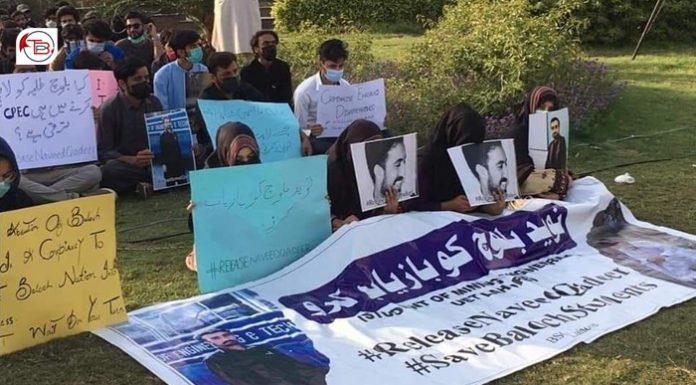 Lahore: Baloch students on the roads against ‘enforced disappearance’ of Naveed Baloch