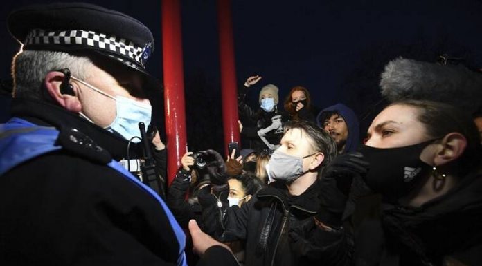 London: Protests spark as police officer charged with woman’s murder AP photo