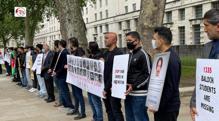 BNM organizes demonstration in UK against the ‘enforced disappearance’ of Dr. Deen Muhammad Baloch