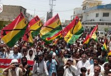 BNP-M leads demonstration in Turbat against the district administration