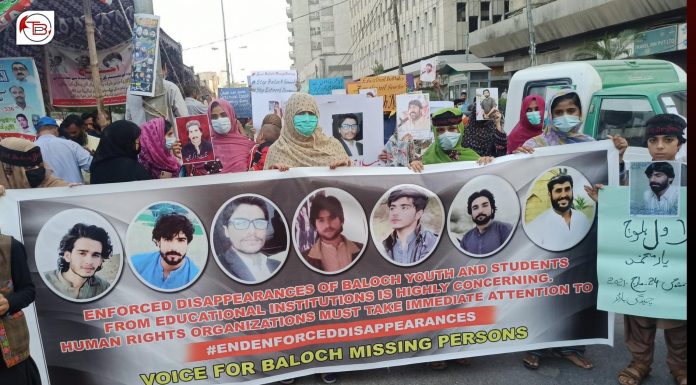 Protest held in Karachi against disappearance of Baloch students