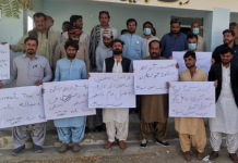 Turbat: Civil society protest for arrest of Siraj Saleh’s murderers