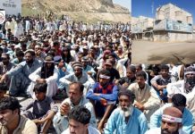 Civilians stage sit-in protest in front of Gwadar Port