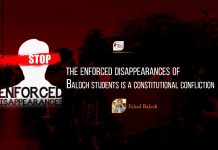 The enforced disappearances of Baloch students is a constitutional confliction – Fahad Baloch