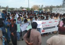 Protest against a year-long internet shutdown in Panjgur