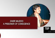 Zakir Majeed: A prisoner of conscience – TBP Editorial