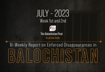 Balochistan: Enforced Disappearances in 1st half of July 2023