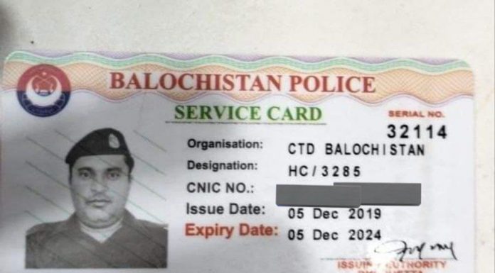 CTD Head Constable Gunned Down in Quetta; BLA Claims Responsibility