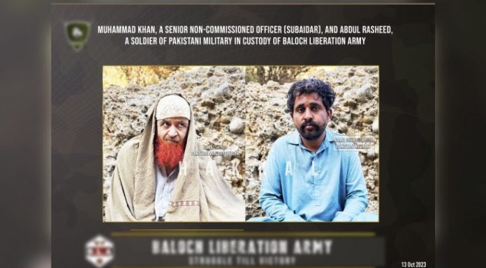 BLA Claims Responsibility for Detention of Two Pakistani Soldiers