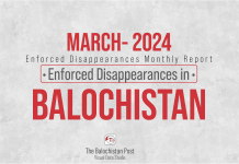 Enforced Disappearances in Balochistan in March 2024 — TBP Report