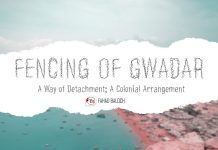 Fencing of Gwadar: A Way of Detachment; A Colonial Arrangement