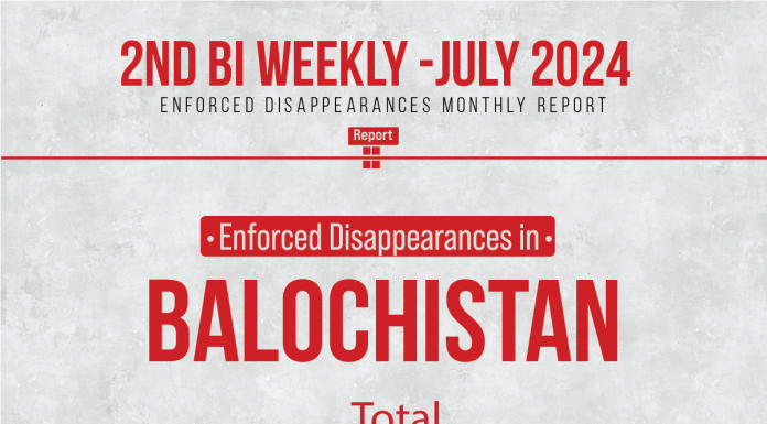 Balochistan: Enforced Disappearances in Last Two Weeks of July 2024 — TBP Report