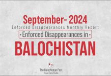Enforced Disappearances in Balochistan: September 2024 – TBP Report