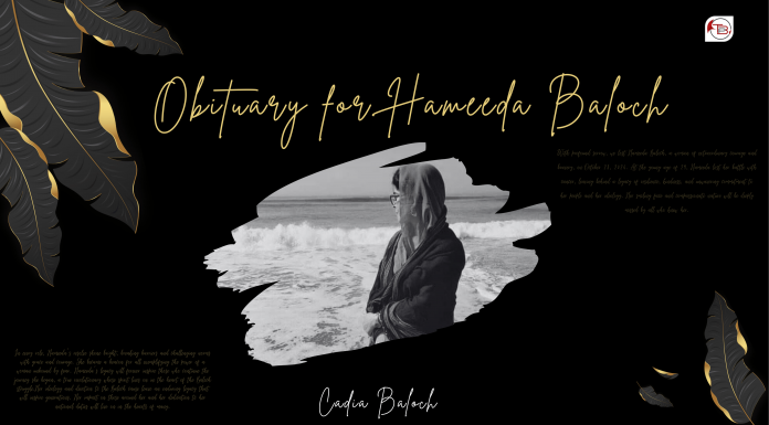 Obituary for Hameeda Baloch