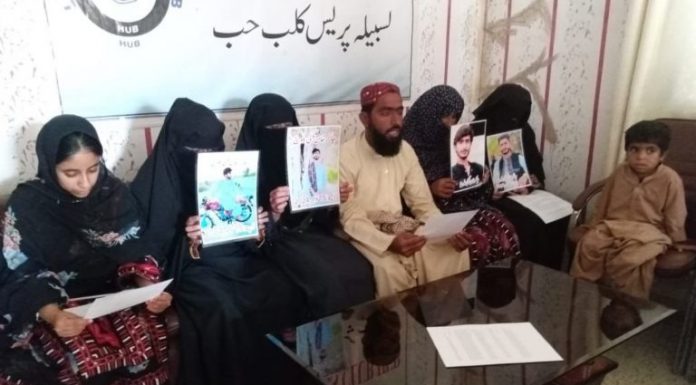Hub Chowki: Family Demands Recovery of Chakar Bugti, Blames Police for Enforced Disappearance