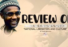Review of Amilcar Cabral’s Speech, “National Liberation and Culture” — Attique Baloch