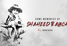 Some Memories of Shaheed Balach — Kifayat Baloch