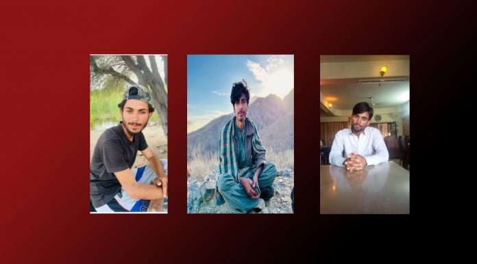 Three Young Men Allegedly Abducted by Pakistani Forces in Gwadar, Kalat, and Kech