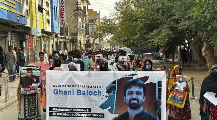 Quetta Protest Demands Recovery of ‘Forcibly Disappeared’ Activist Ghani Baloch