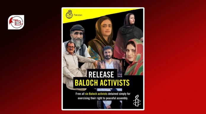 Amnesty International Calls for Immediate Release of Detained Baloch Activists, Urges Global Action