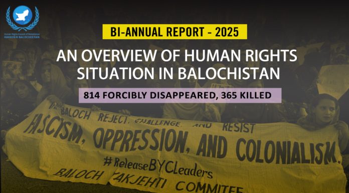 HRCB Releases Biannual Report of Human Rights Situation in Balochistan