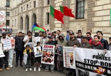 UK: Protest Held Against Pakistani Military Operation in Balochistan’s Zehri