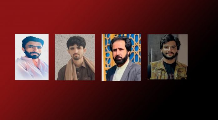 Four More Individuals ‘Forcibly Disappeared’ from Different Areas of Balochistan
